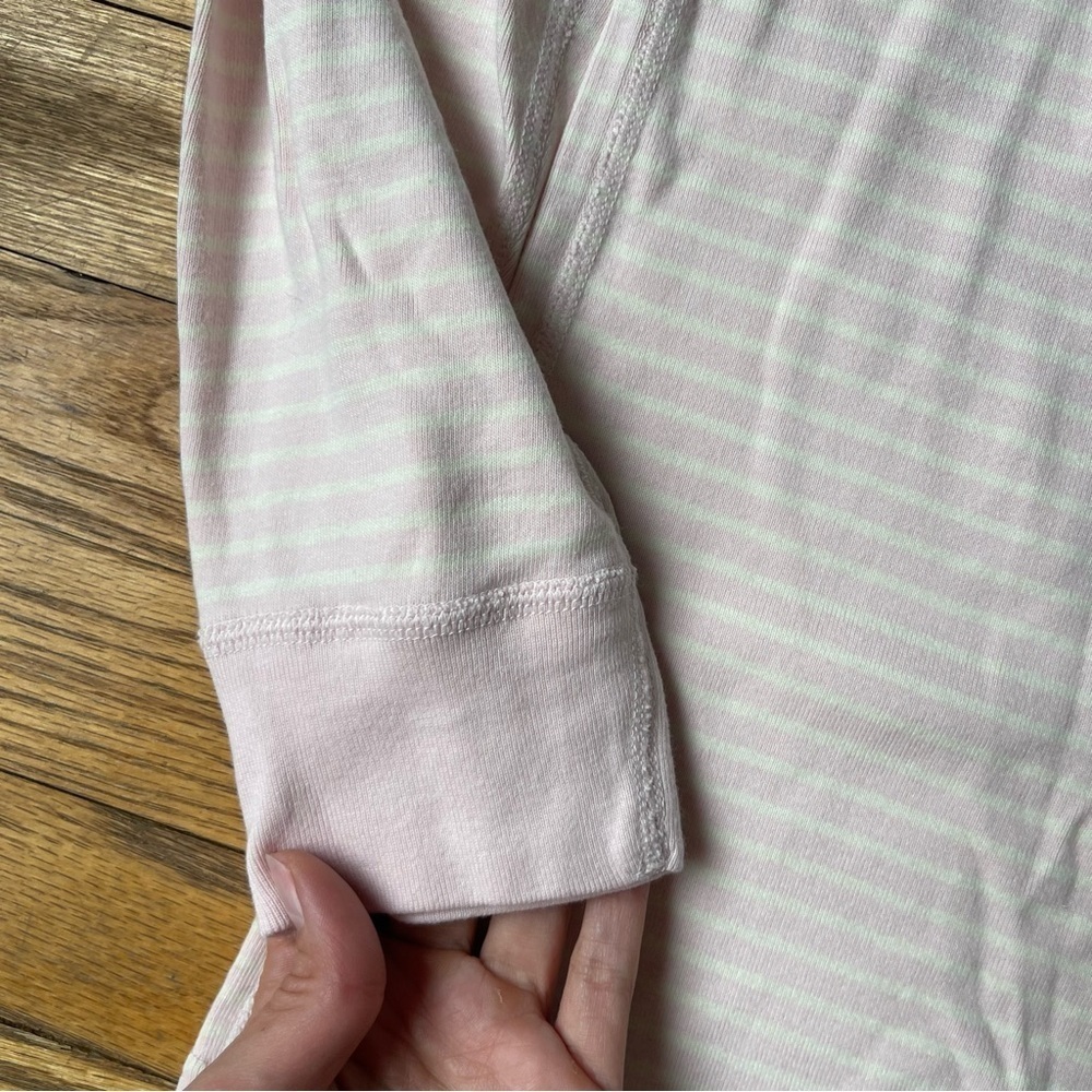 Hanna Andersson Moon and Back Striped PJ Long Sleeve Top Pink Size Medium NWOT - Picture 6 of 7
